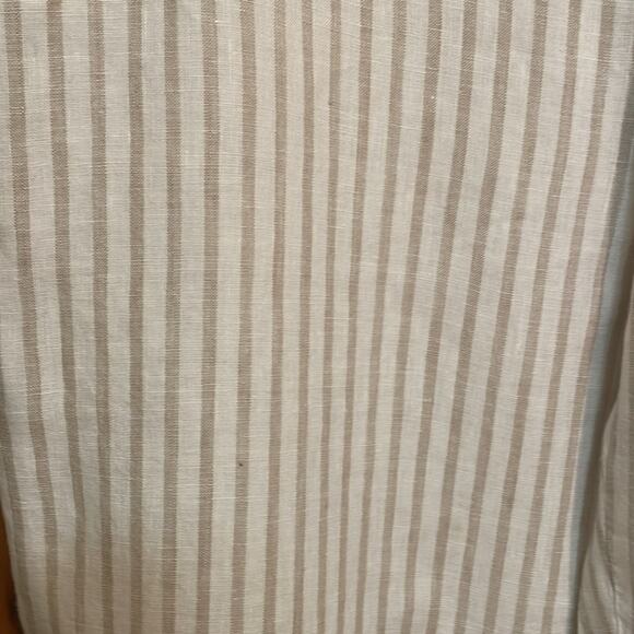 Ellen Tracy Stripped Pure Linen Pants. L - Picture 3 of 5